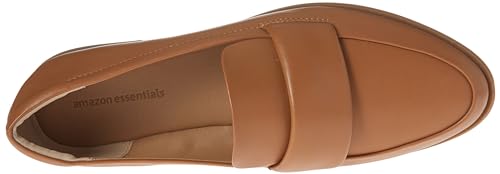 Amazon Essentials Women's Soft Moc Toe Loafer, Camel, 9