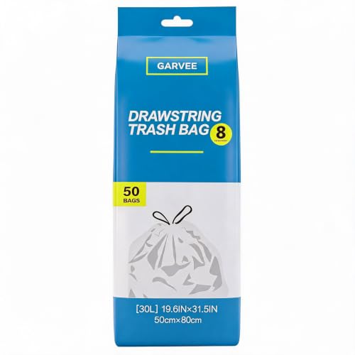 50 Count Heavy Duty 8 Gallon Trash Bags