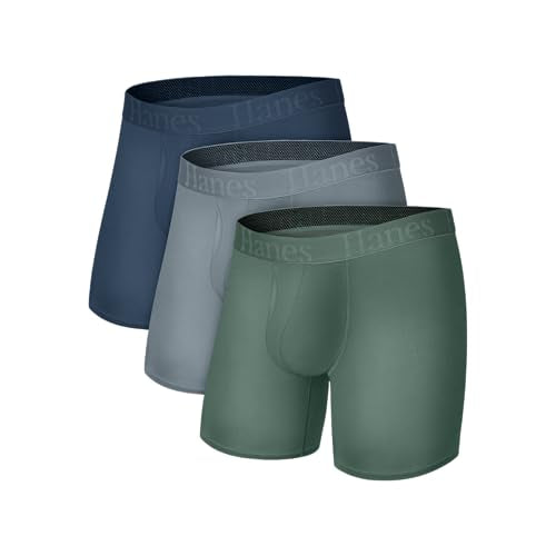 3 Pack Hanes SuperSoft Bamboo Boxer Briefs