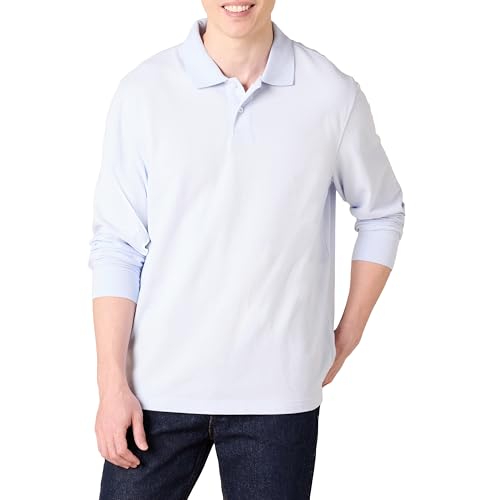 Amazon Essentials Men's Long Sleeve Polo Shirt Pique