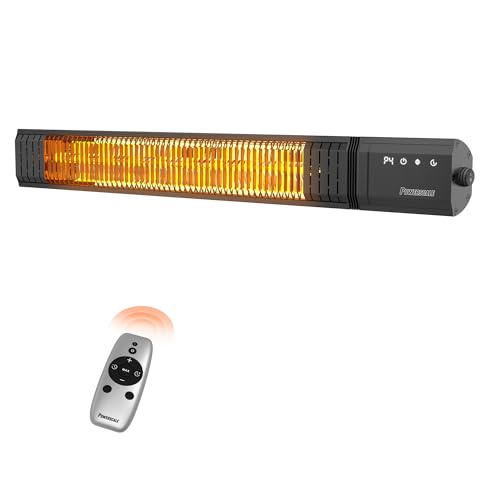 1500W Infrared Electric Patio Heater with Remote