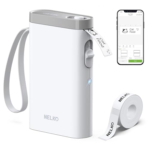 Bluetooth Label Maker Machine with Tape, Wireless Printer