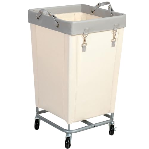 160L Rolling Laundry Hamper Cart with Wheels, Handles