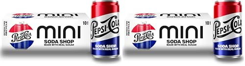 20 Pack Pepsi Real Sugar Mini Cans Soda