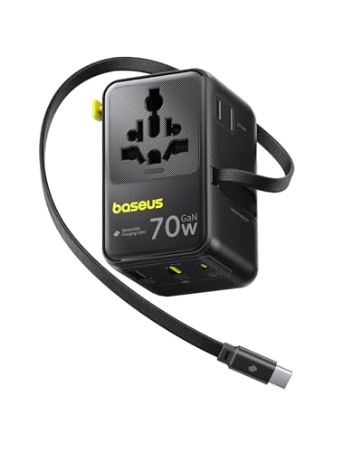 Baseus 70W Universal Travel Adapter with USB-C PD