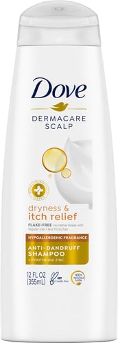 Dove DermaCare Anti Dandruff Shampoo for Dry, Itchy Scalp Dryness and Itch Relief Dry Scalp Treatment with Pyrithione Zinc 12 oz