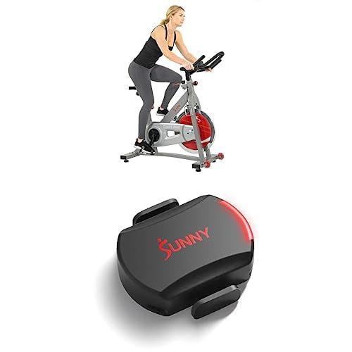 Sunny Health & Fitness Indoor Cycling Bike with Cadence Sensor