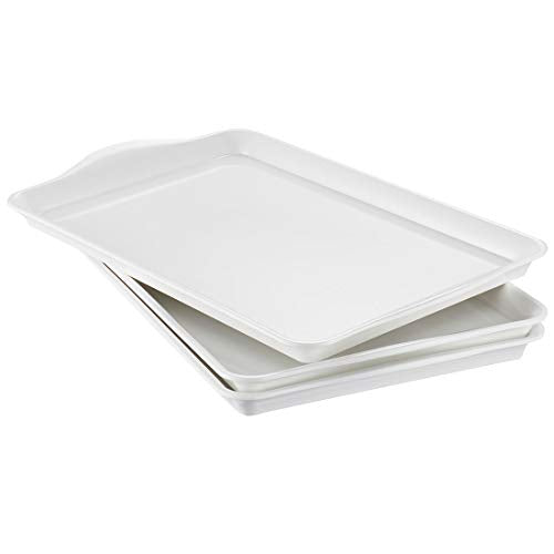 3 Pack Large Melamine Rectangular Serving Trays