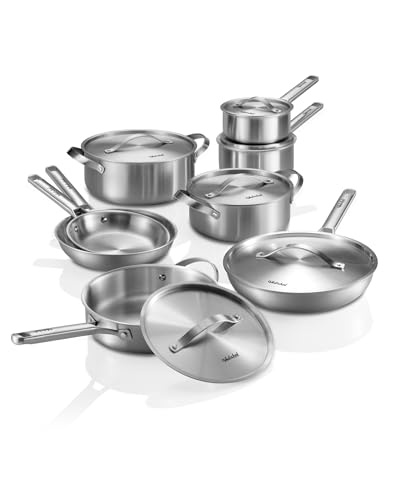 14 Piece Tri-Ply Stainless Steel Cookware Set