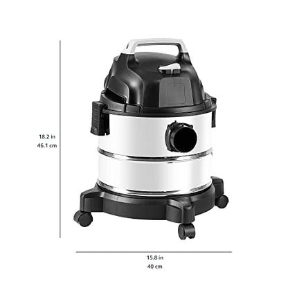 Amazon Basics 4 gallon, 3 HP Stainless Steel Wet/Dry Vacuum, Grey/Black