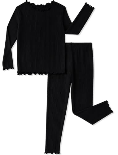 Toddler Girls Soft Ruffle Long Sleeve Pajama Set