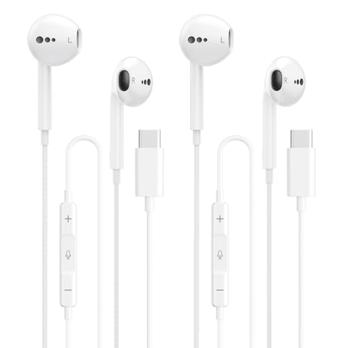 2 Pack USB C Wired Earbuds with Microphone