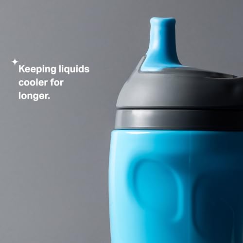 Tommee Tippee 2-Pack Orange and Blue Insulated Sportee Sippy Cups for Toddlers, 12 months+, 9fl oz