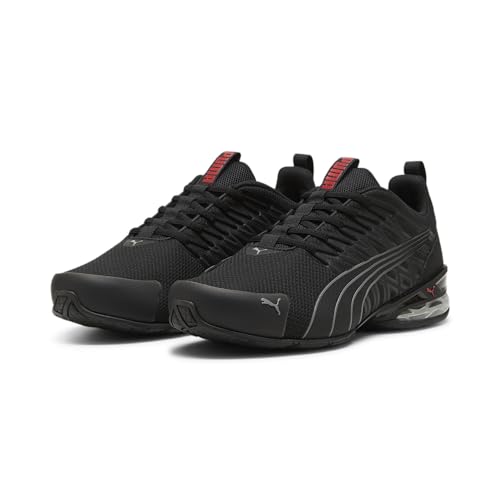 PUMA Mens Voltaic Evo Cross Trainer, PUMA Mens Black-Stormy Slate-for All Time Red, 10