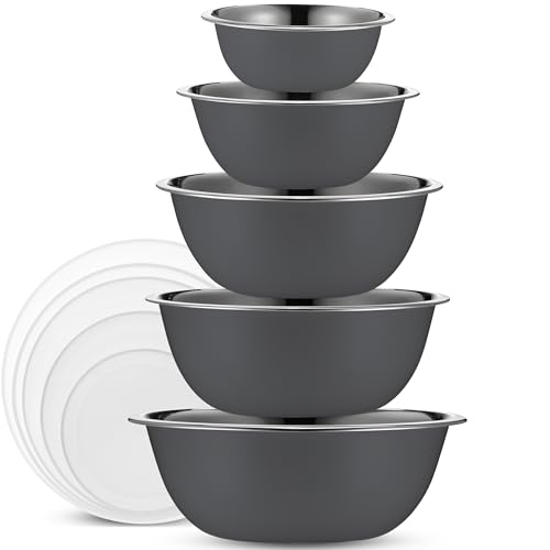 10 Piece Stainless Steel Mixing Bowls with Lids