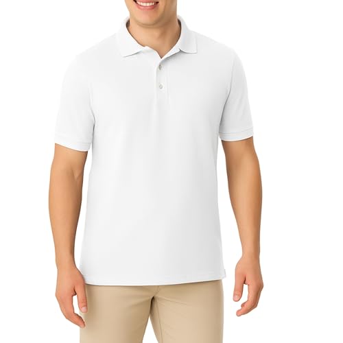 French Toast Men's Short Sleeve Pique Polo Shirt Size L