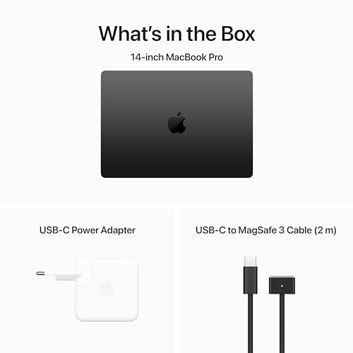 Apple 2023 MacBook Pro Laptop M3 Pro chip with 11‑core CPU, 14‑core GPU: Built for Apple Intelligence, 14.2-inch Liquid Retina XDR Display, 18GB Unified Memory, 512GB SSD Storage; Space Black