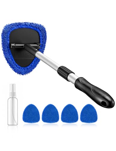 AstroAI Extendable Windshield Cleaning Tool with Microfiber Pads