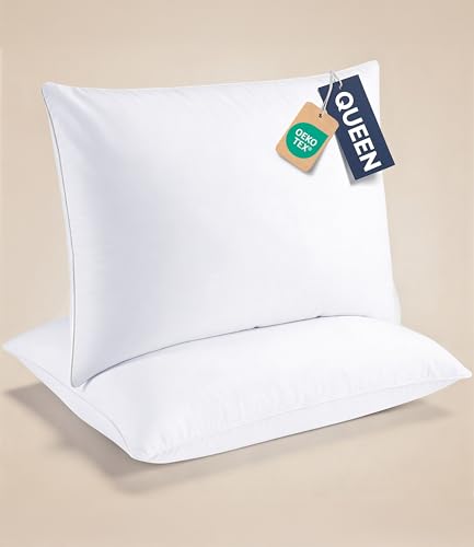 2 Pack Ultra Thin Low Loft Bed Pillows