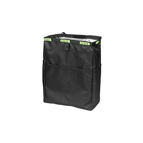 8sanlione Car Trash Can with Storage Pockets, Foldable Hanging Large Capacity Garbage Bin, Leak-Proof Waterproof Trash Bin, Multipurpose Organizer Car Accessories for Truck SUV Home Office (Black)