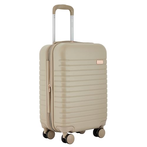 kensie 22-Inch Hardside Carry-On Luggage - Light Taupe