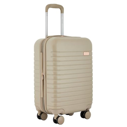 kensie 22-Inch Hardside Carry-On Luggage - Light Taupe