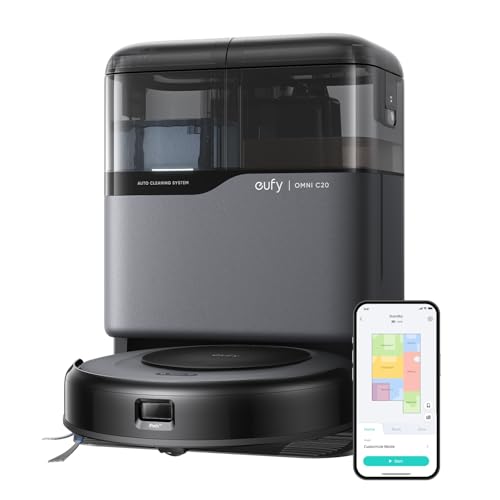 eufy Omni C20 Robot Vacuum Mop, Self-Emptying Combo