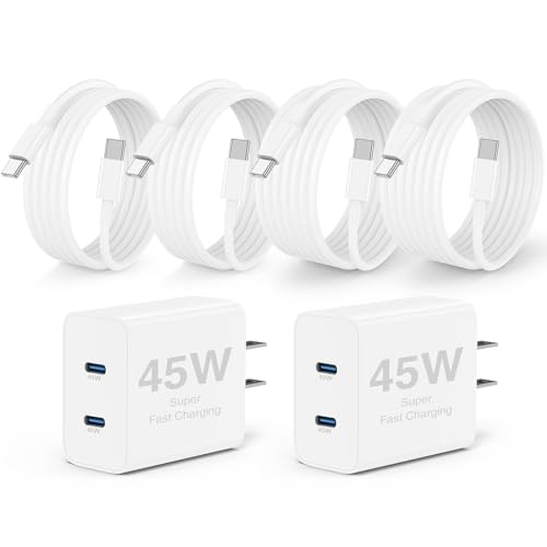 45W Dual Port USB C iPhone Fast Charger Block