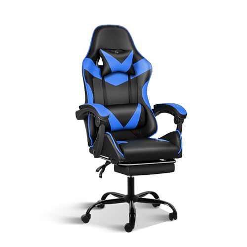 Ergonomic Gaming Chair Recliner with Footrest and Lumbar Support