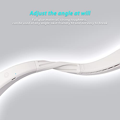 UseeShine Portable Neck Fan. bladeless neck fan,for Indoor Outdoor Travelling,USB Rechargeable Personal Fan,Rechargeable, Headphone Design,3 Speeds Operated Adjustable,neck fans for women