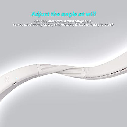 UseeShine Portable Neck Fan. bladeless neck fan,for Indoor Outdoor Travelling,USB Rechargeable Personal Fan,Rechargeable, Headphone Design,3 Speeds Operated Adjustable,neck fans for women