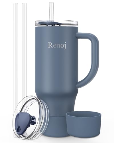 40 oz Spill Resistant Insulated Tumbler with Straws