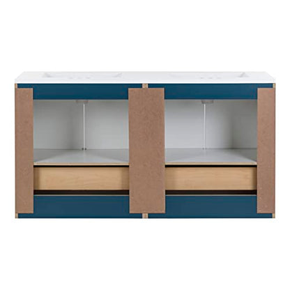 60-Inch Double-Sink Bathroom Vanity with Cabinets