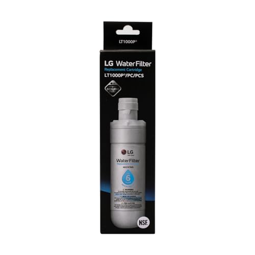 LG LT1000P - 6 Month / 200 Gallon Capacity Replacement Refrigerator Water Filter (NSF42, NSF53, and NSF401) ADQ74793501, ADQ75795105, or AGF80300704 , White