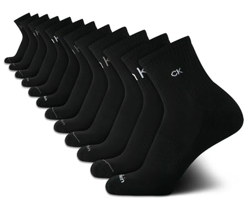12 Pack Calvin Klein Cushioned Quarter Socks