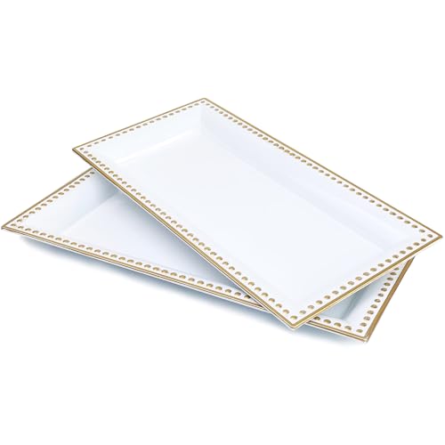 2 Pack Bathroom Vanity and Toilet Tank Trays