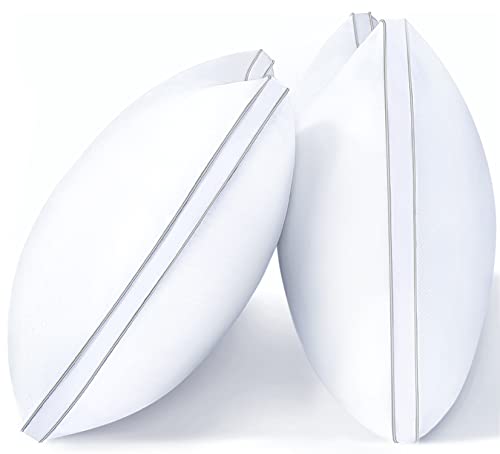 viewstar Pillows Standard Size Set of 2, Bed Pillows for Sleeping, Standard Pillows 2 Pack for Back, Stomach or Side Sleepers, Fluffy Pillows with Down Alternative, Machine Washable, Soft 18" x 24"