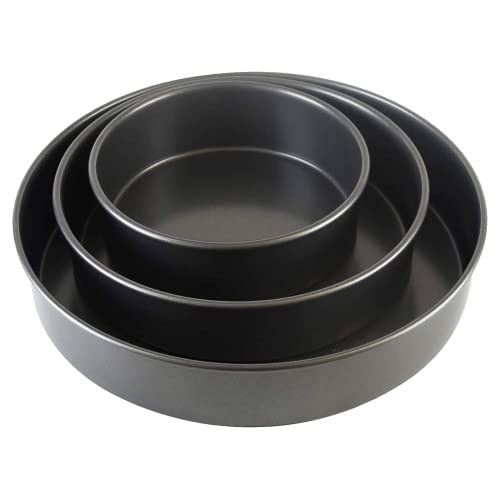 3 Piece Chicago Metallic Round Cake Pan Set Nonstick