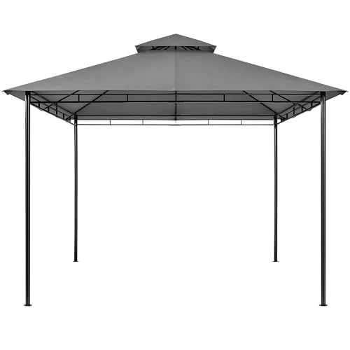 11x11ft Outdoor Steel Gazebo Double Roof Pavilion
