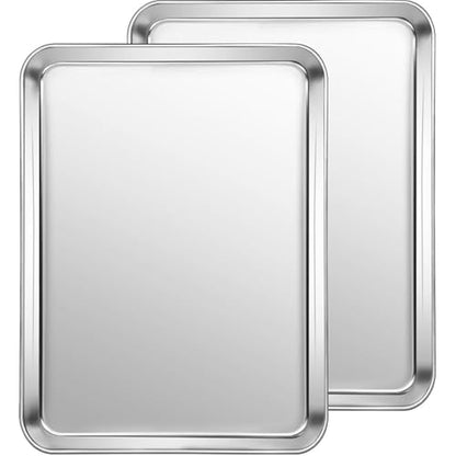 2-Pack Stainless Steel Cookie Baking Sheet Set