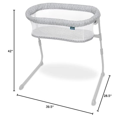 HALO Baby Flex BassiNest, Adjustable Travel Bassinet, Easy Folding, Lightweight with Mattress and Carrying Bag, Morning Mist