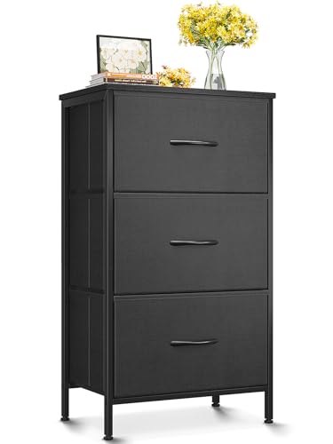 3 Drawer Bedroom Dresser Nightstand Storage Organizer