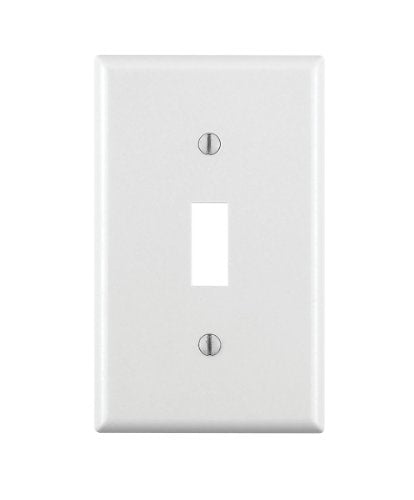 Leviton Toggle Switch Wallplate Standard Thermoset 1-Gang