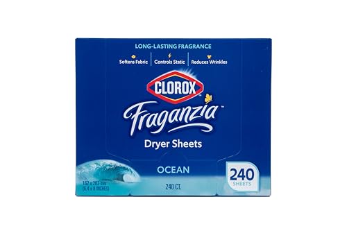 240 Count Clorox Fraganzia Fabric Softener Dryer Sheets
