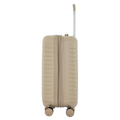 kensie 22-Inch Hardside Carry-On Luggage - Light Taupe