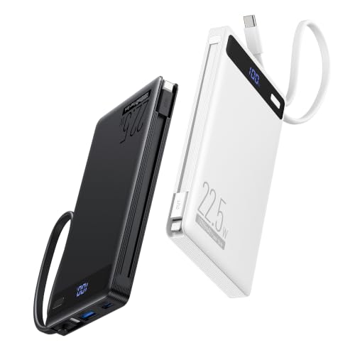 2 Pack 10000mAh 22.5W Portable Charger Power Bank