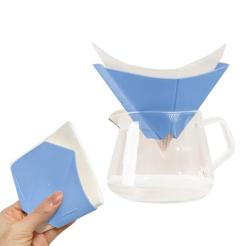 Pour Over Coffee Maker Set with Silicone Dripper Filters