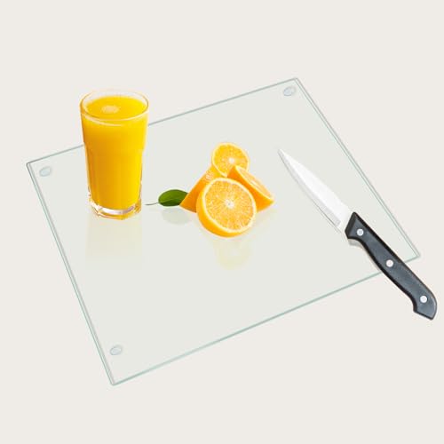 1 Piece Tempered Glass Cutting Board 14x10 Inch