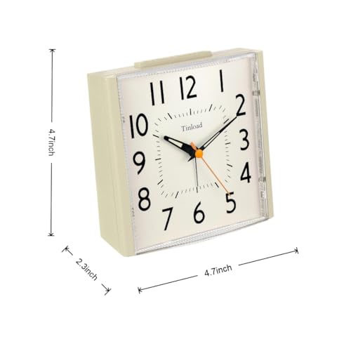 Vintage Retro Silent Alarm Clock for Bedroom