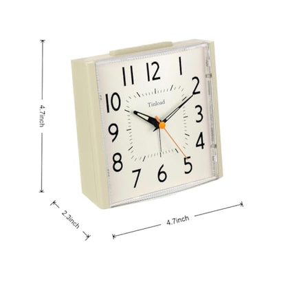 Vintage Retro Silent Alarm Clock for Bedroom